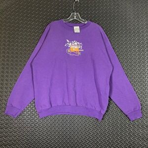 Vintage Cotton Grove Purple Washington‎ Graphic Crewneck Pullover Sweater XL